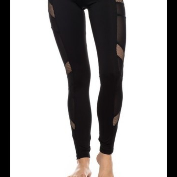 New  Black Mesh Leggings - Picture 4 of 5